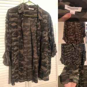 Camo button up